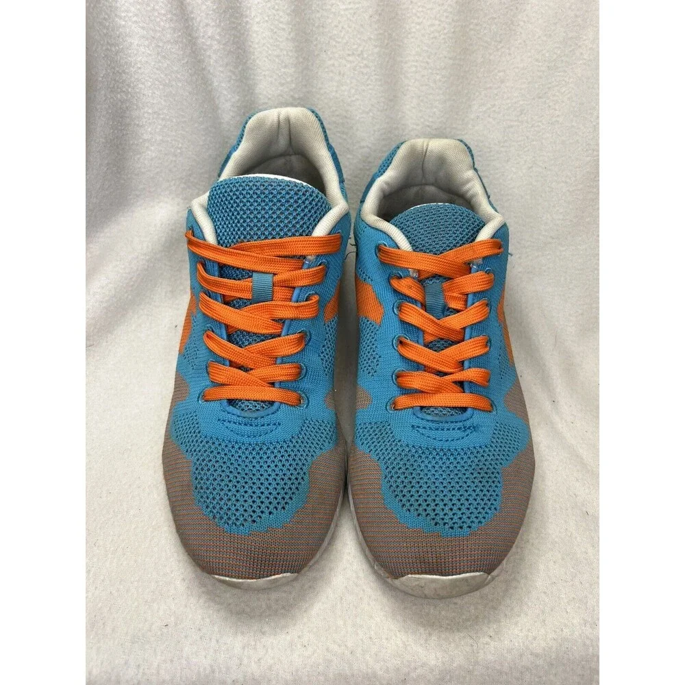 Diadora‎ V7000 Weave Sneakers Mens Size 7.5 Blue Orange Retro Runner Shoes